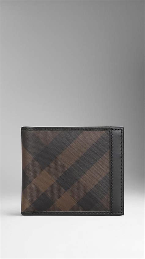 burberry smoked check mens wallet|Burberry checkbook cover.